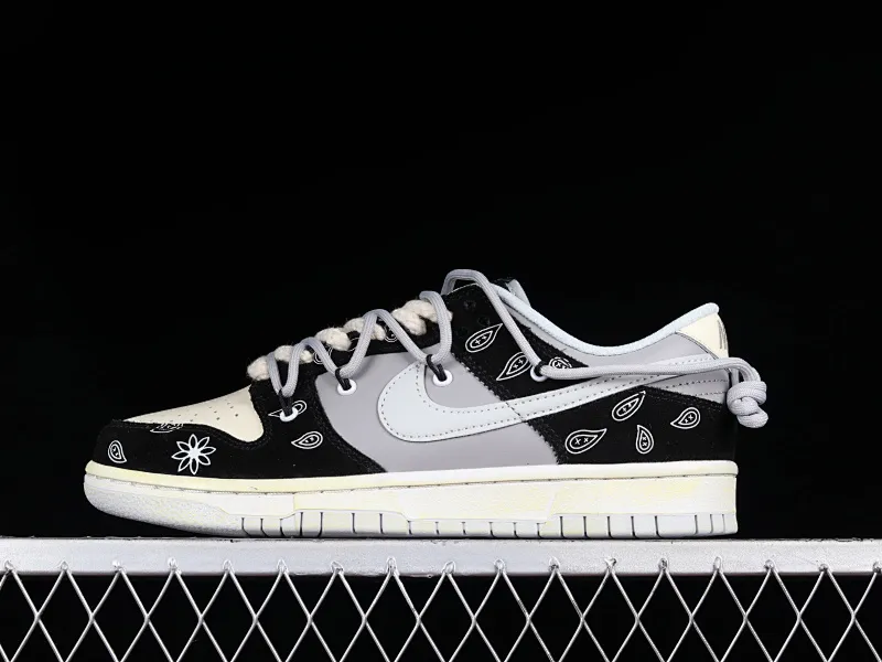 All categories Nk SB Dunk series Nk SB Dunk Low low-cut sneakers F version Nk SB Dunk Low Prm SB "Cashew Nut Flower" cashew flower element SB smashed backboard fashion casual sneakers DH7913-001